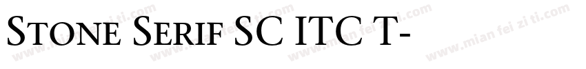 Stone Serif SC ITC T字体转换